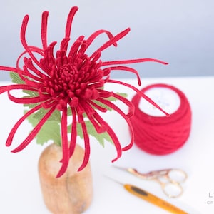 Crochet Pattern for Spider Chrysanthemum, Crochet Chrysanthemum Flower
