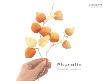 Crochet Physalis Pattern, Chinese Lantern Crochet Pattern - Crochet Flower Pattern