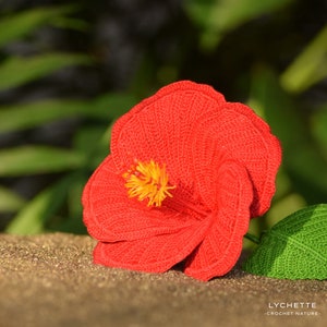 Crochet Hibiscus Pattern - Crochet Flower Pattern image 2