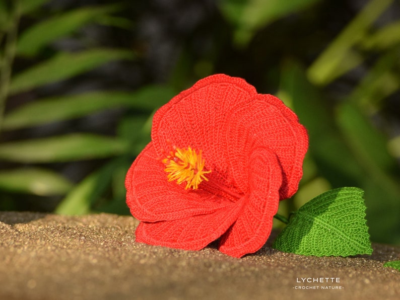 Crochet Hibiscus Pattern - Crochet Flower Pattern image 2