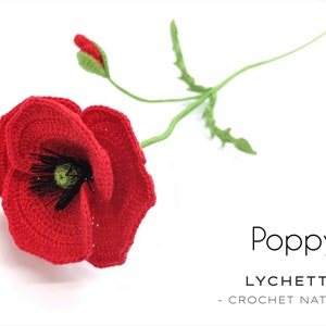 Crochet Flower Pattern for Poppy Flower