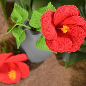Crochet Hibiscus Pattern - Crochet Flower Pattern image 4