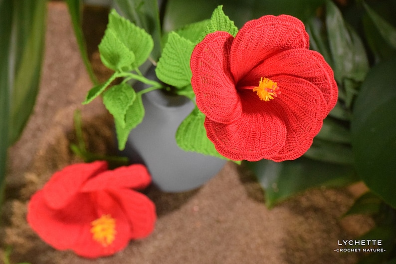 Crochet Hibiscus Pattern - Crochet Flower Pattern image 4