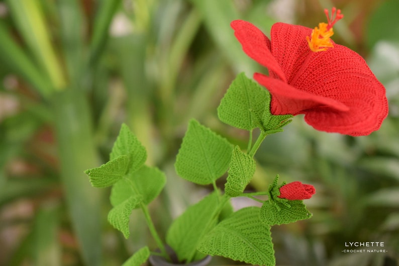 Crochet Hibiscus Pattern - Crochet Flower Pattern image 7