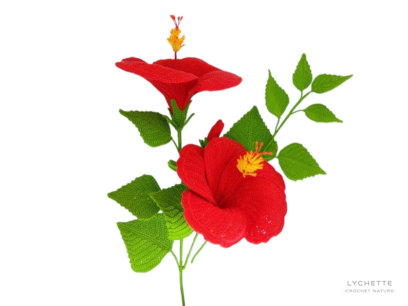 Crochet Hibiscus Pattern - Crochet Flower Pattern image 5