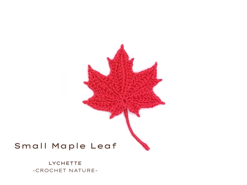 Crochet autumn leaves, fall leaves, Small Maple Leaf Crochet Pattern Crochet Pattern for Small Maple Leaf Autumn Leaves image 8
