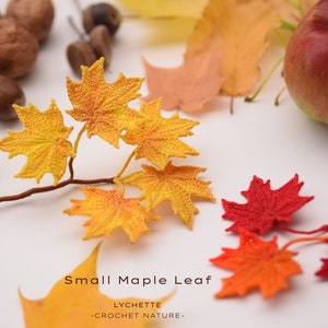 Herbstblätter häkeln, Herbstblätter, Häkelanleitung für kleine Ahornblätter - Häkelanleitung für kleine Ahornblätter (Herbstblätter)