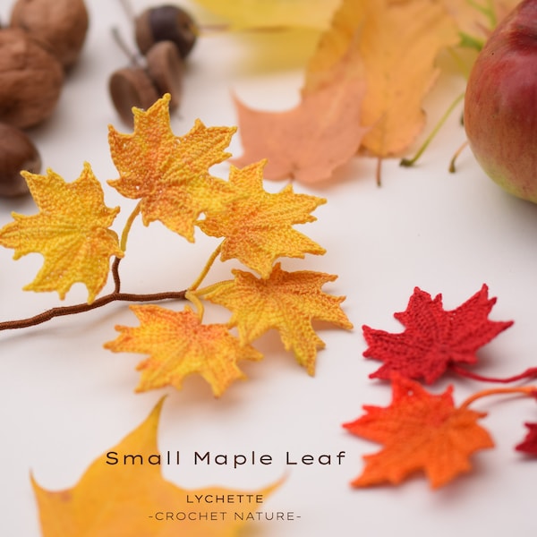 Feuilles d'automne au crochet, feuilles d'automne, petit modèle de crochet de feuille d'érable - Modèle de crochet pour petite feuille d'érable (feuilles d'automne)