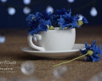 Crochet Cornflower Pattern - Crochet Flower Pattern