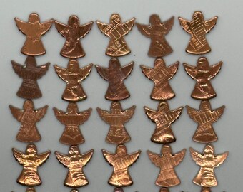 25 Penny Angels Cut from Pennies