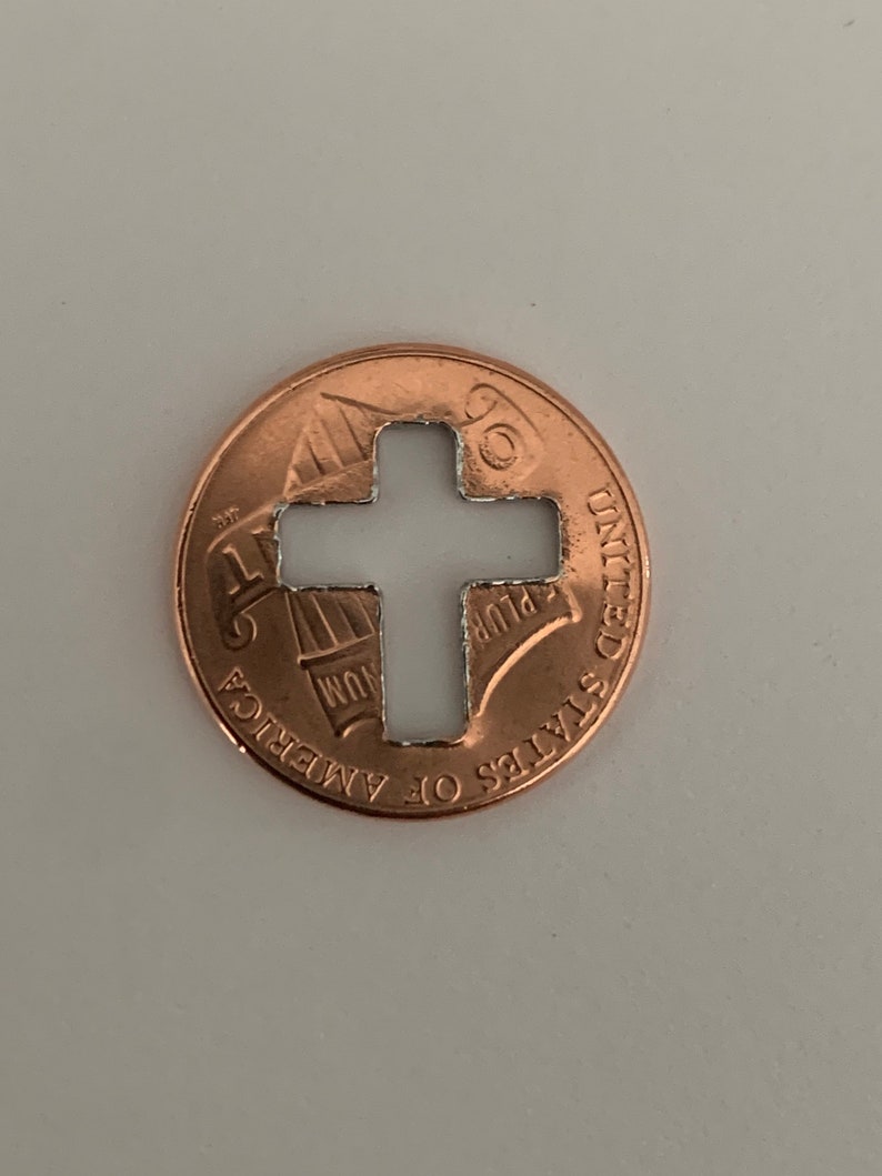 25 Cross Cut Pennies With Cross Cut Out Penny Pennys From Heaven Lucky