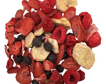 Freeze Dried Fruit Medley Mix-Bananas, Strawberries, Blueberries, Raspberries