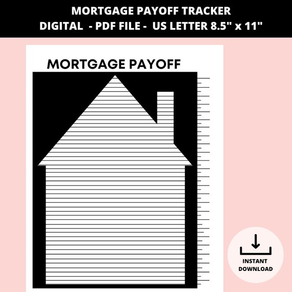 Mortgage Payoff Tracker Printable Mortgage Payoff Chart Debt - Etsy