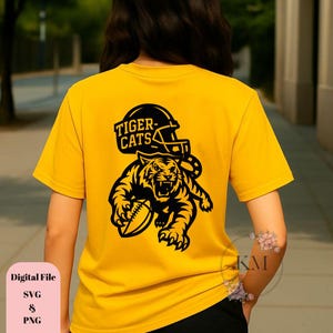Chats-tigres SVG | Fichier coupé du logo de l'équipe de football de la LCF | Ticats SVG pour Cricut et Silhouette | Design de chemise pour le jour du match | Football canadien