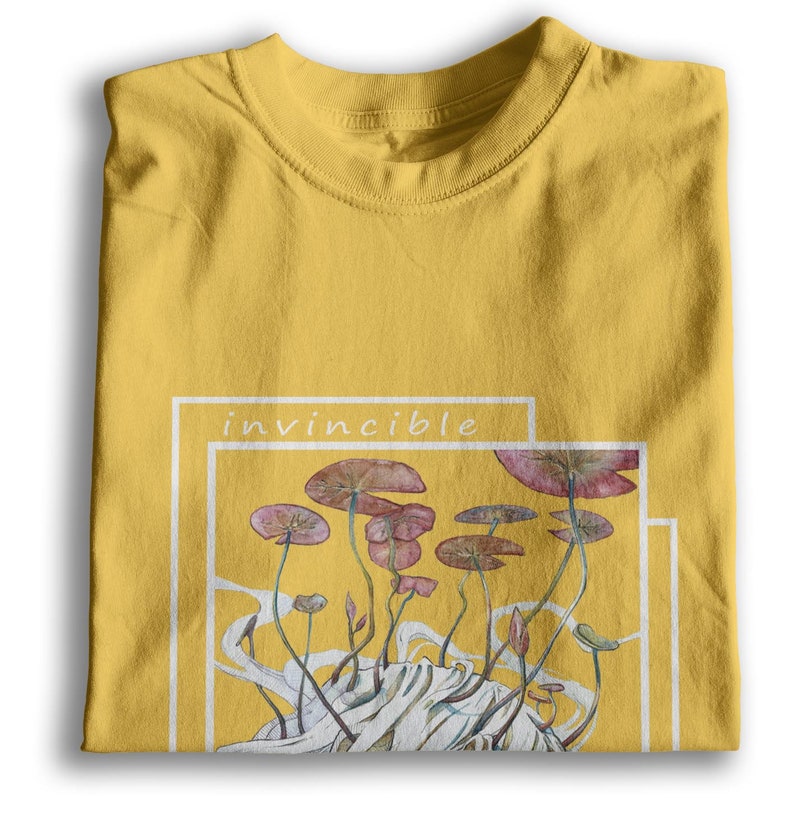 Invincible T-Shirt, Water lilies, tropical forest, Plants on Head, Nature t-shirt, Dress up with art, Landscape artwork, artwork t-shirt image 2