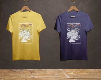 Camiseta invencible, Nenúfares, bosque tropical, Plantas en la cabeza, Camiseta de la naturaleza, Vestirse con arte, Obras de arte, Camiseta de obras de arte
