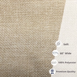 Poly Faux Burlap Fabric by yard | Wheat Polyester Faux Burlap Fabric | Jute look Burlap material Sold By The Yard 60" Width (25 COLORS)