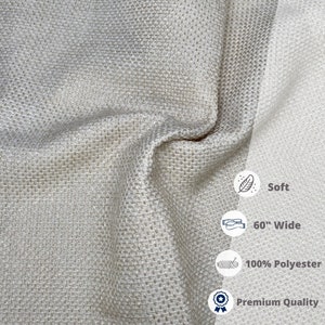 Natural Poly Faux Burlap FABRIC By the Yard 60 Inches Wide for costumes, linens, crafts, decor