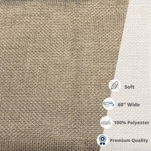 Poly Faux Burlap Fabric | Jute Polyester Faux Burlap Fabric | Jute look Burlap material Sold By The Yard 60" Width