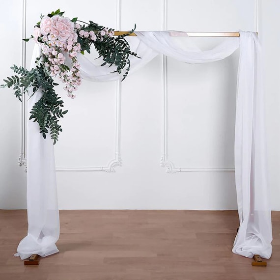 White Wedding Arch Drapes Fabric Chiffon Fabric Drapery - Temu