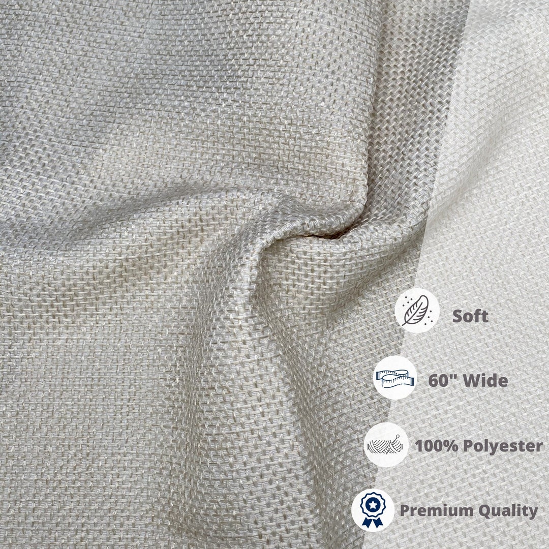 Natural Poly Faux Burlap FABRIC by the Yard 60 Inches Wide for Costumes