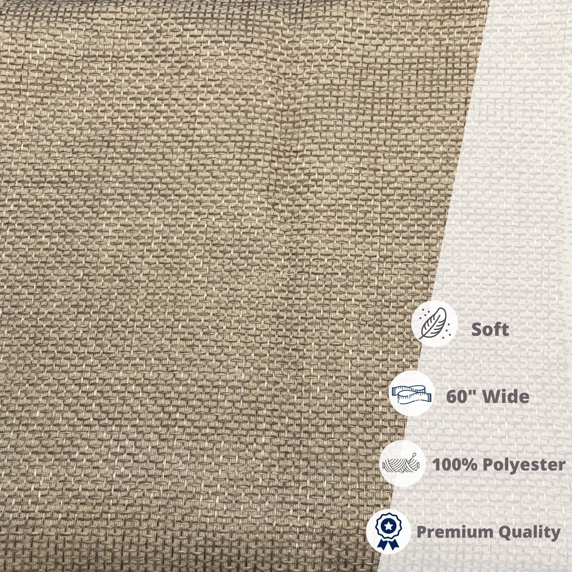 Poly Faux Burlap Fabric Jute Polyester Faux Burlap Fabric Etsy
