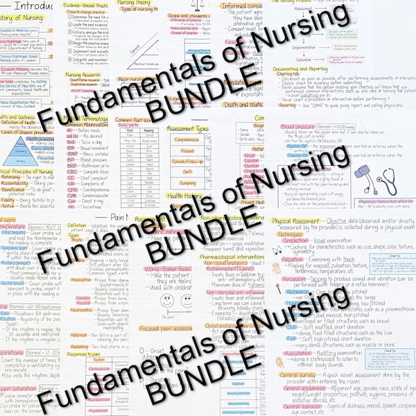 Fundamentals Bundle Pack - Nursing study guide