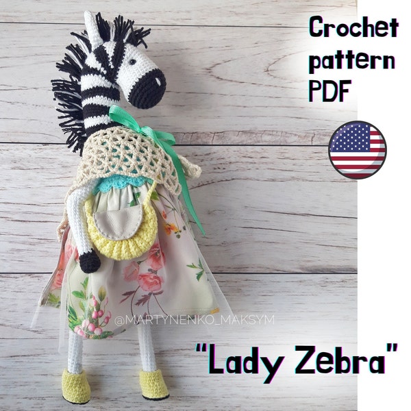 Lady Zebra - Crochet pattern amigurumi