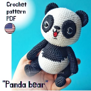 Panda Crochet Pattern – Cute Amigurumi Animal Toy – Easy PDF Tutorial – DIY Plush Bear – Handmade Gift for Kids or Wildlife Lovers