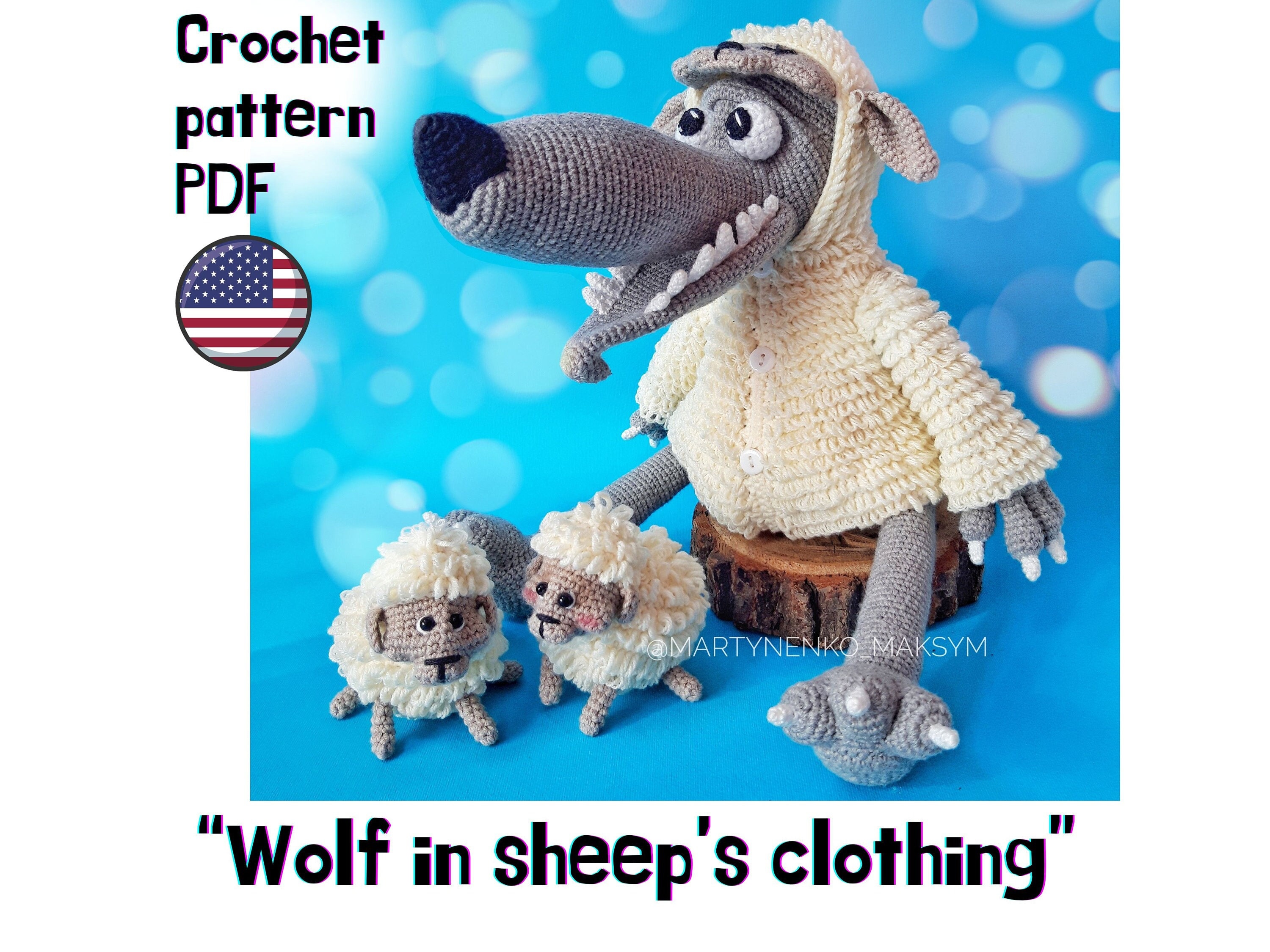 Peluche au crochet – Harry le grand gentil loup - Leman Knit