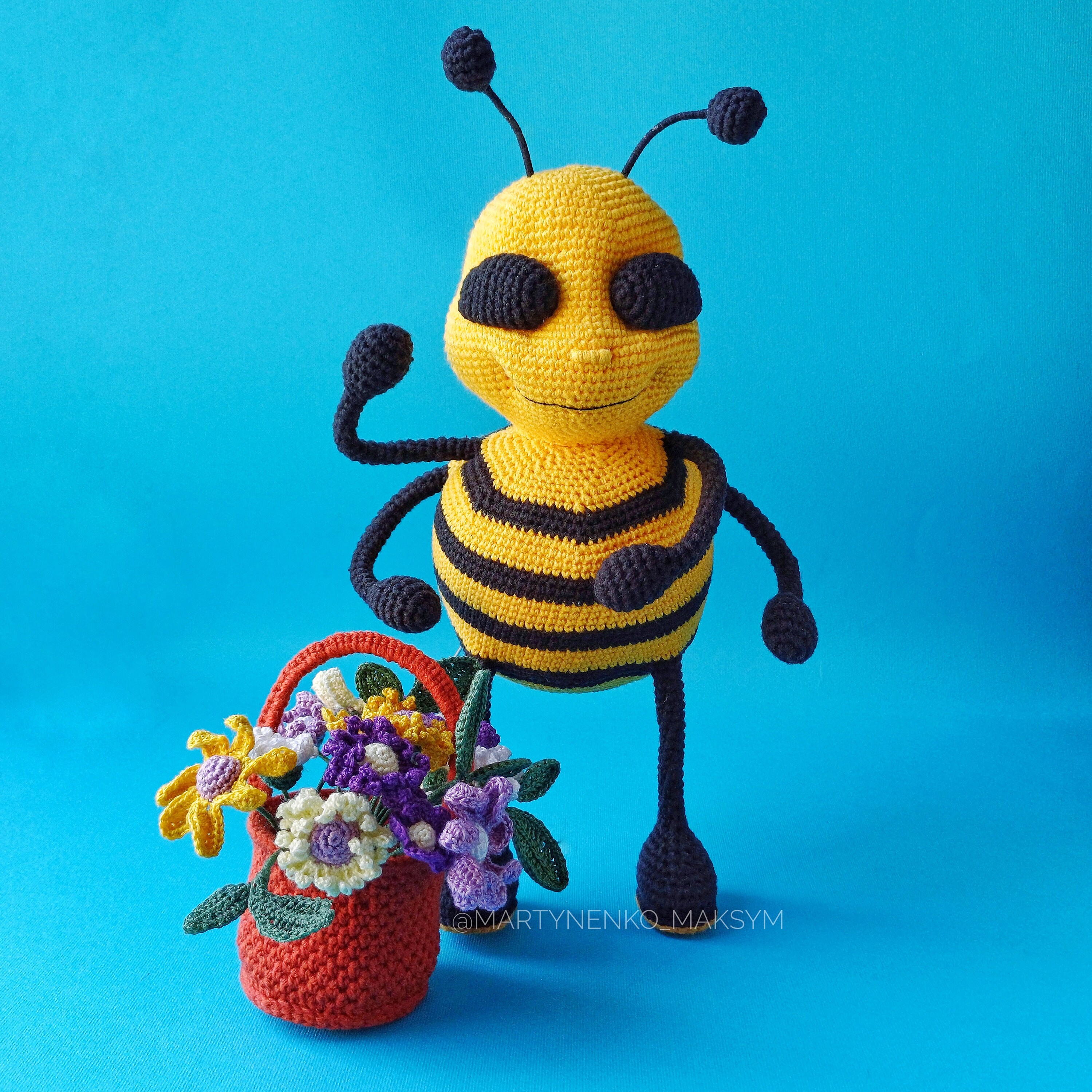 Bee Crochet Pattern Bumblebee Amigurumi Insect Toy - Etsy