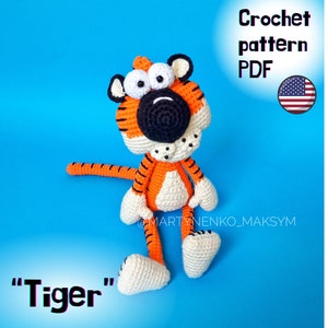 Tiger Crochet Amigurumi Pattern – Cute DIY Plush Toy – Easy PDF Tutorial – Handmade Safari Animal – Perfect Gift Idea