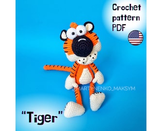 Tiger Crochet Amigurumi Pattern: DIY Plush Toy (Easy PDF Tutorial