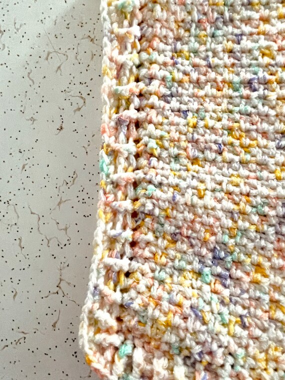 Colorful Crochet Hoodie Poncho - image 5