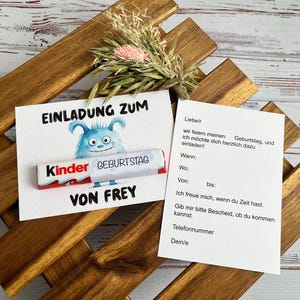 personalsiert Kinderriegel Geburtstagseinladung | Kindergeburtstag Einladung