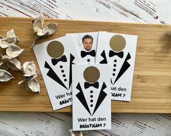 Wer hat den Bräutigam ? /Rubbelspiel für die Hochzeit/ Hochzeitsspiel