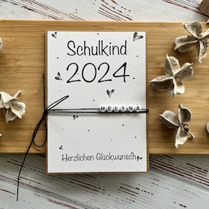 Personalisierte Einschulungskarte, Hurra Schulkind, Karte zum verschenken, Einschulung, Alles Gute zur Einschulung Karte 2025