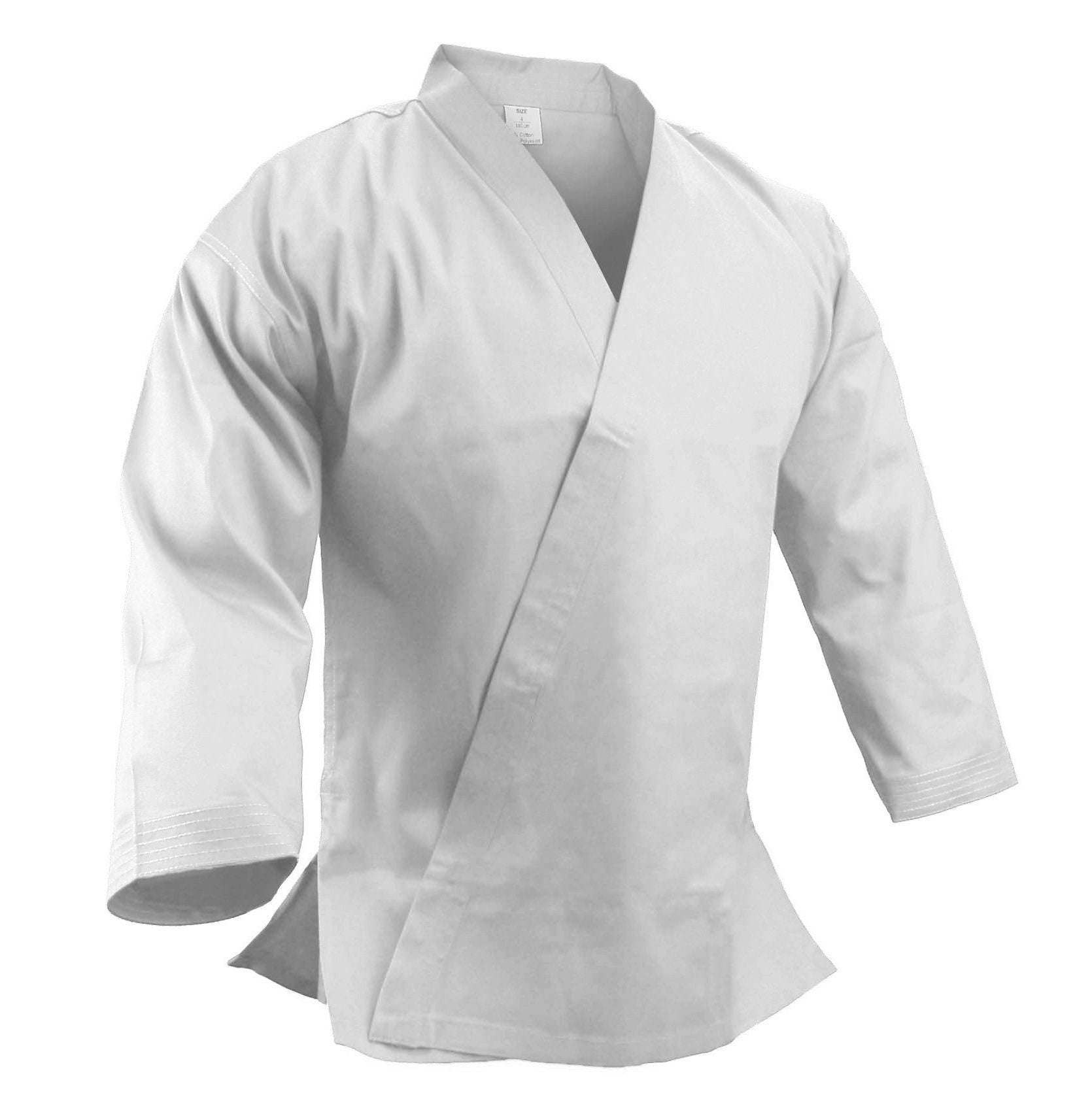 White Karate Uniforms Gi, Martial Arts Lightweight Open Top Karate