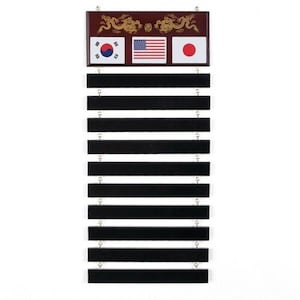 Karate Martial Arts Belt Display Karate Taekwondo Wall Rack 10 Belts Eye Hooked Rack