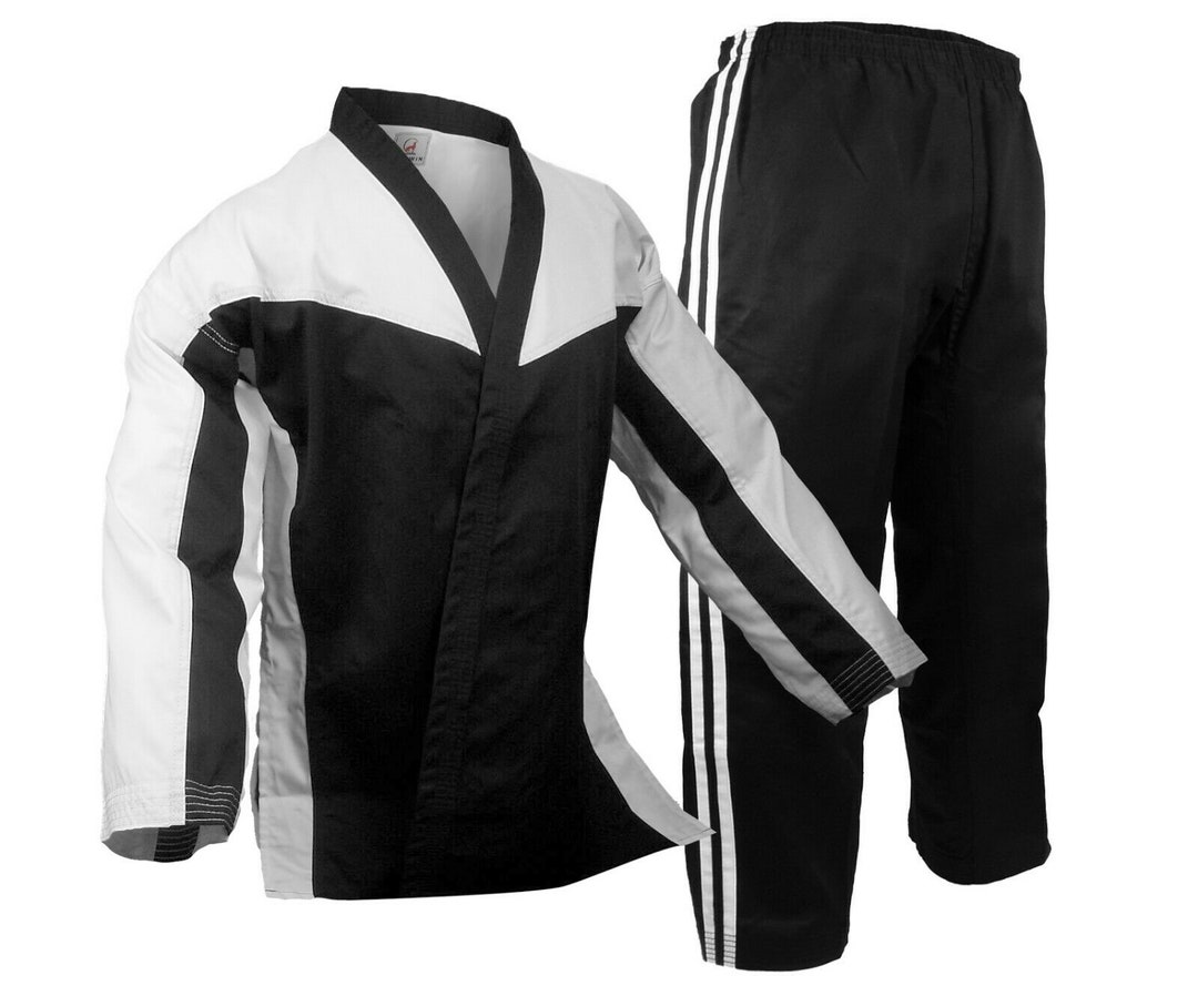 Karate Uniforms Gi Black White Two Tone Uniform Master Instructor