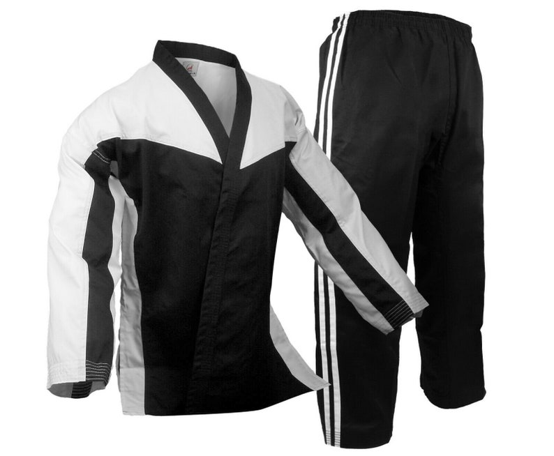 Karate Uniforms Gi Black White Two Tone Uniform Master Instructor