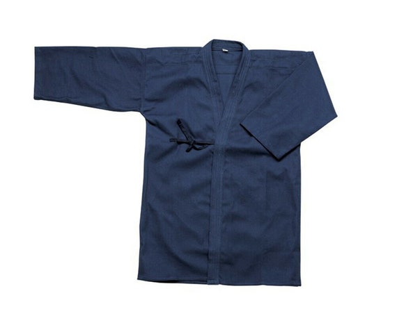 Japanese Kendo Keikogi Jacket, Martial Arts 100% Cotton Kendogi Navy Blue Kendo Kimono Gi Uniform Top Only