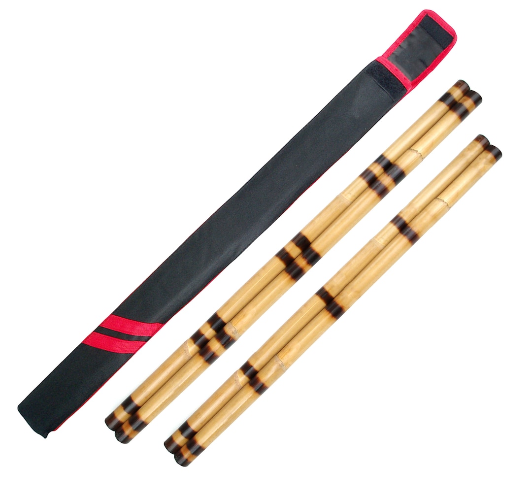Escrima Sticks Pair 26 28 Rattan Kali Arnis Ring Burnt Martial Arts