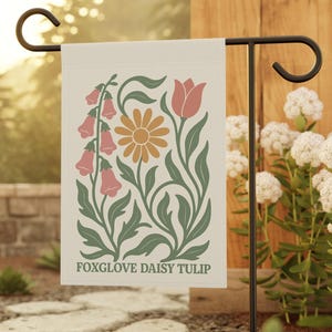 Subtle Anti Trump Garden Flag Foxglove Daisy Tulip FDT Yard Sign Feminist Gift Democrat Political Signs Home Decor Flower Market Banner image 5