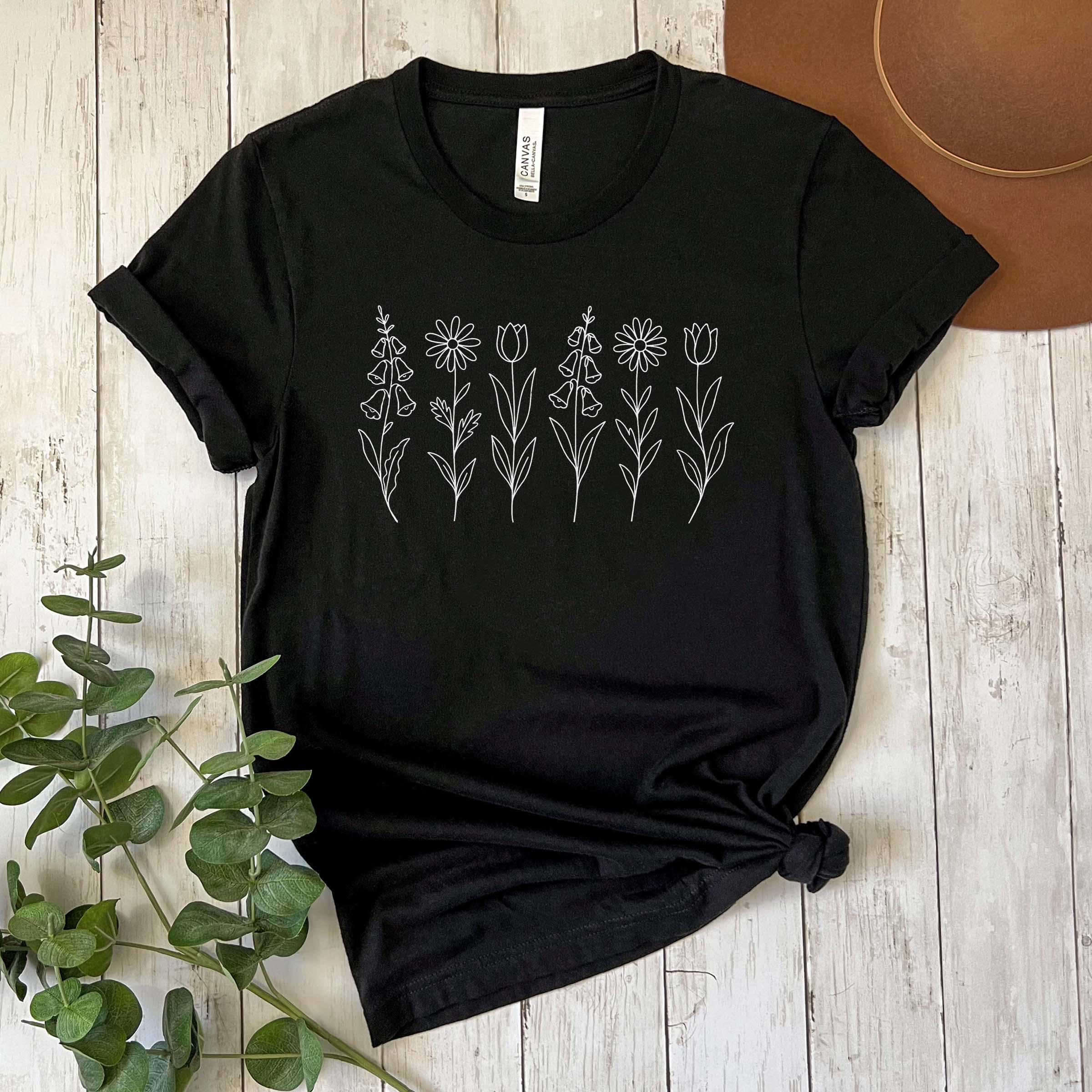 NO WORDS Subtle Anti Trump Shirt: Foxglove Daisy Tulip T-shirt