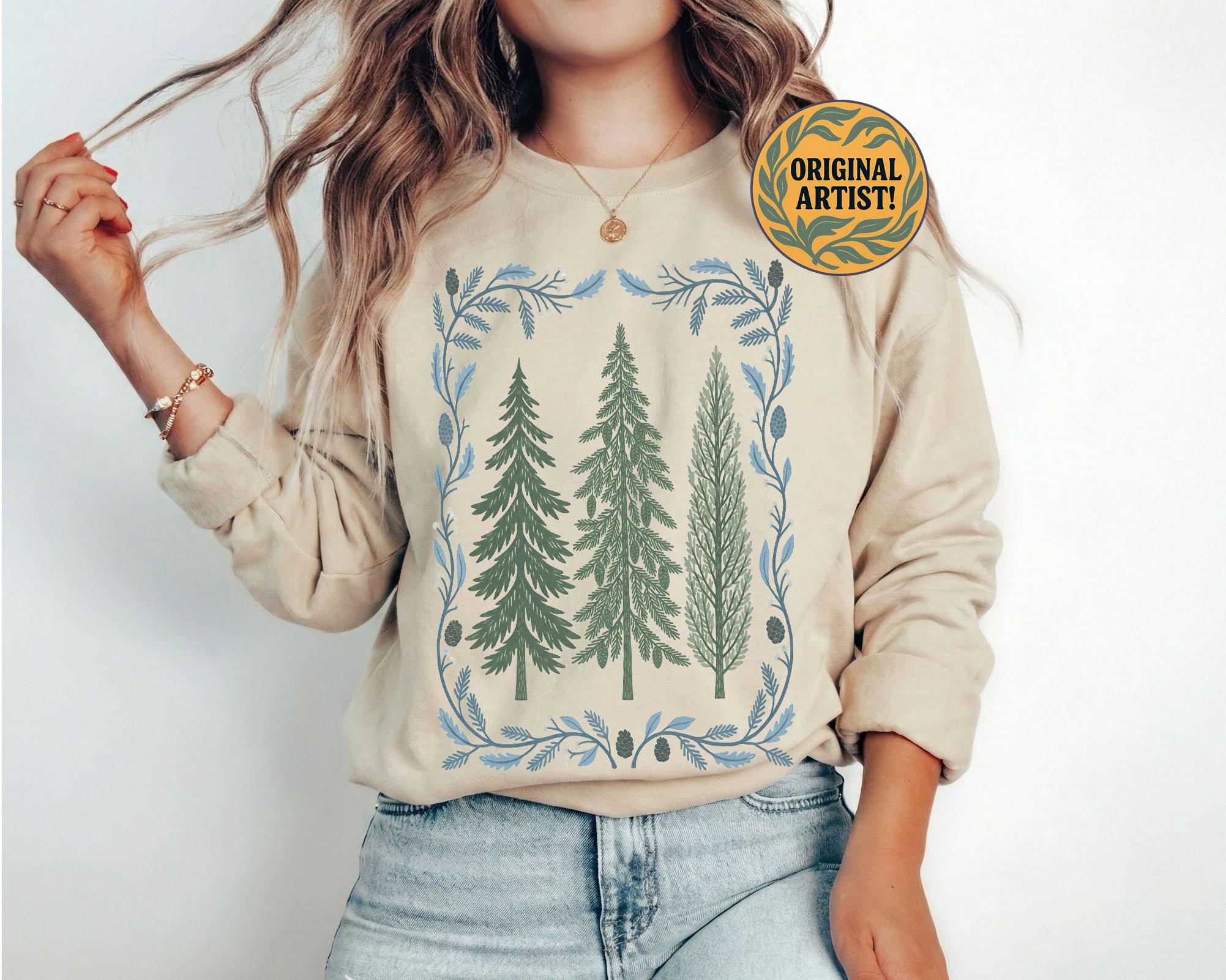 未使用　TAO　XMAS SWEATSHIRT 4Y NO WORDS Subtle Anti Trump Sweatshirt: Fir Douglas Thuja Trees