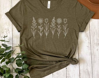 NO WORDS Subtle Anti Trump Shirt FDT Shirt Foxglove Daisy Tulip