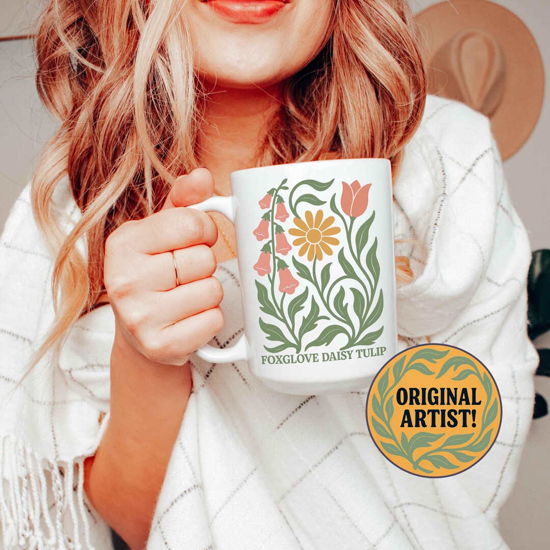 Subtle Anti Trump Coffee Mug: Foxglove Daisy Tulip, FDT Gift - Etsy