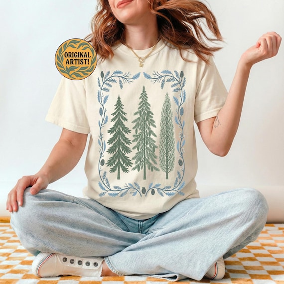 NO WORDS Subtle Anti Trump Shirt: Fir Douglas Thuja Trees, Winter FDT T-shirt