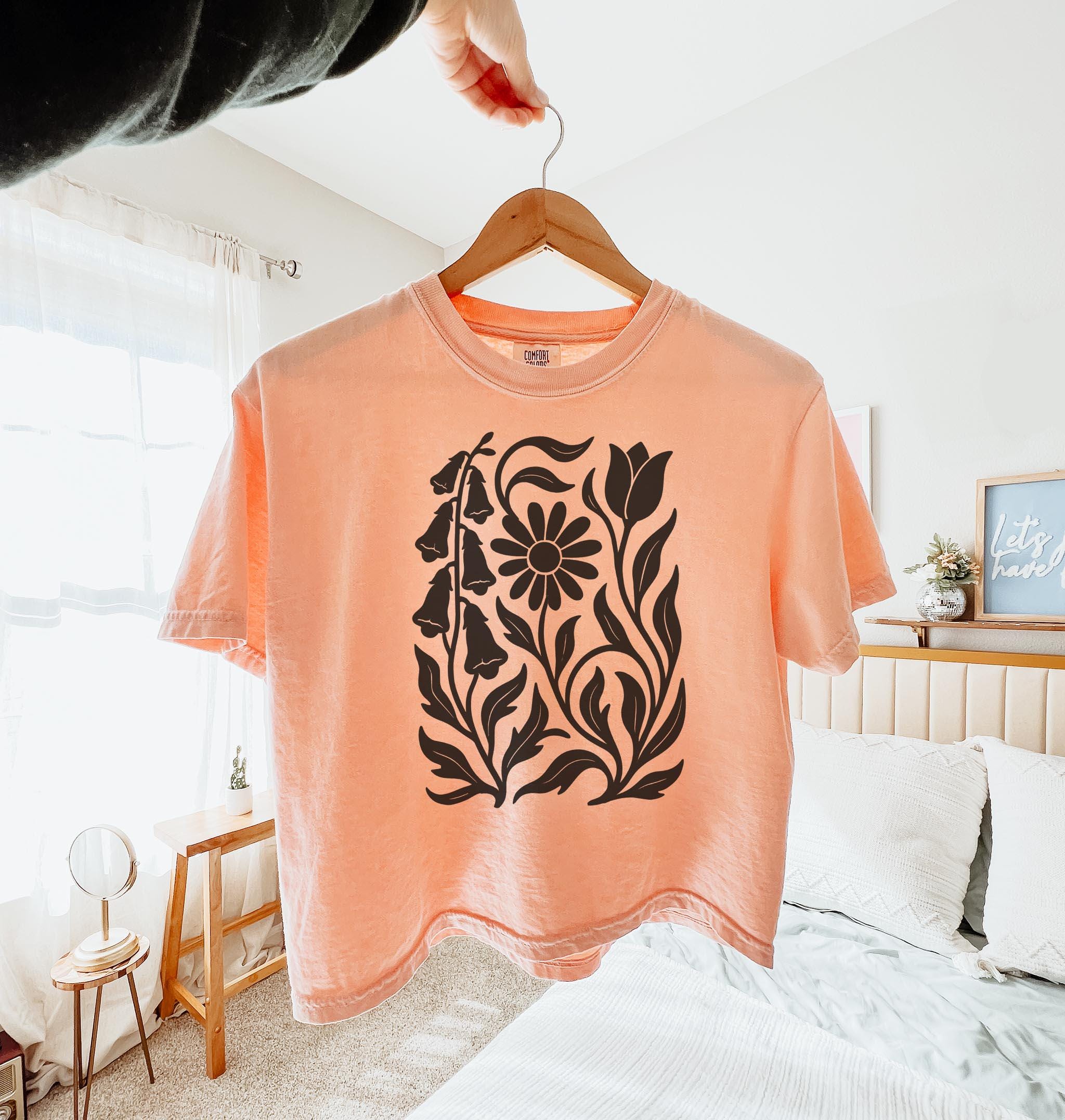 NO WORDS Subtle Anti Trump Shirt, FDT Shirt, Foxglove Daisy Tulip